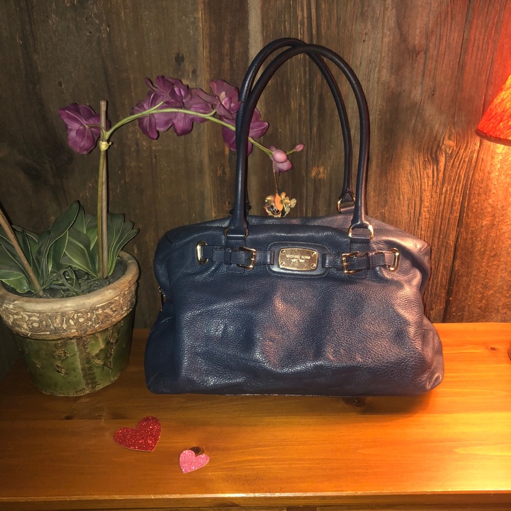 Authentic Michael Kors pebbled leather travel tote